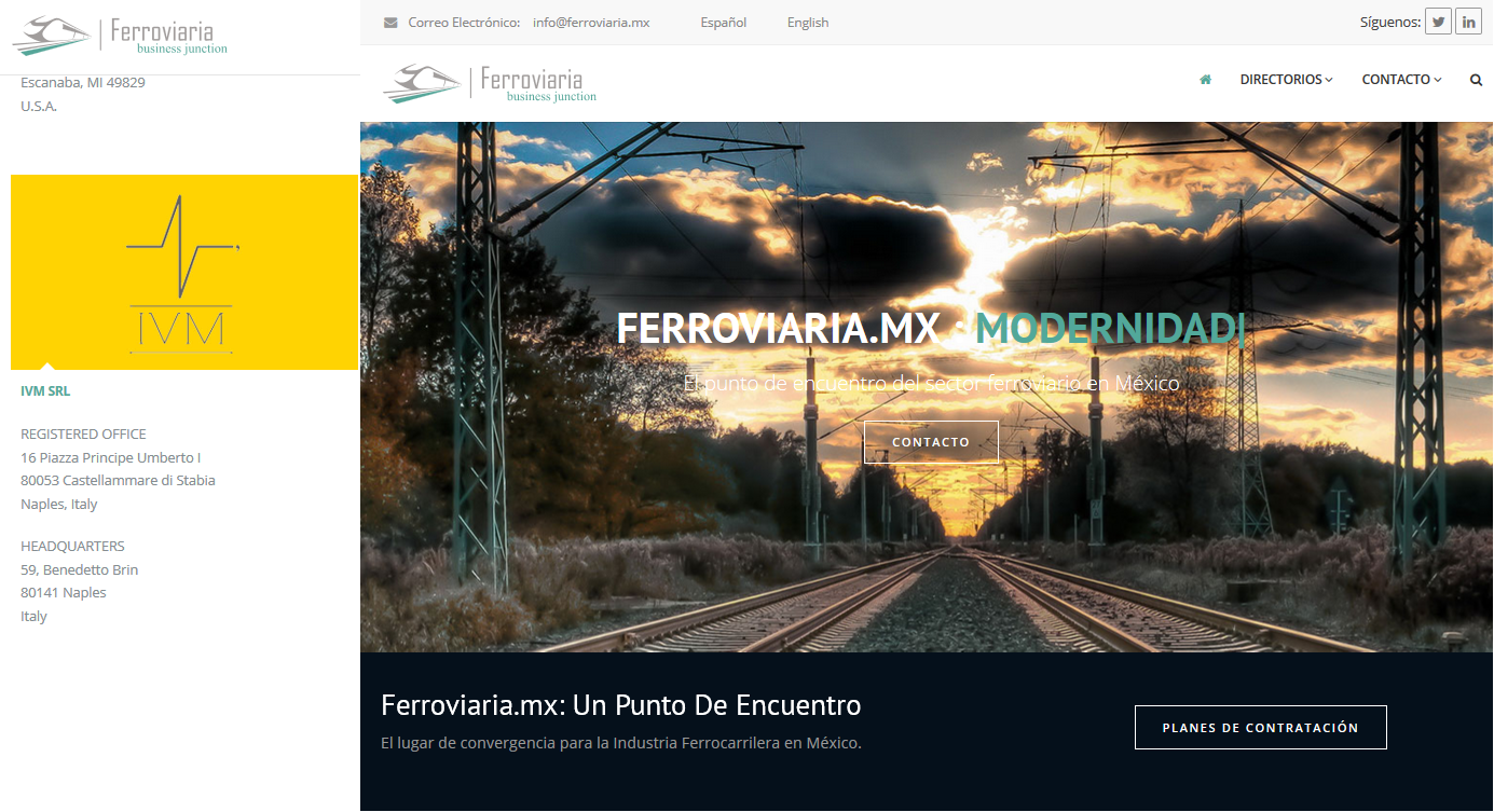 IVM en el portal mexicano FERROVIARIA.MX