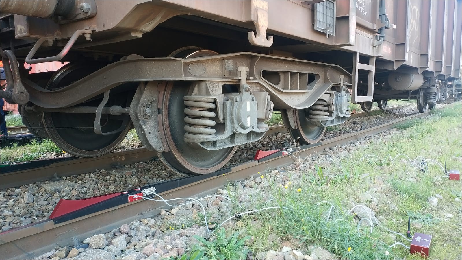 Báscula portátil para trenes