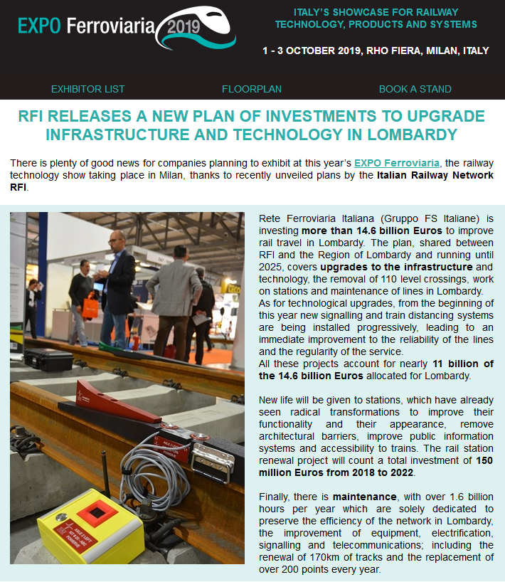 Train Weighing System POWERVE’s been chosen by EXPOFer 2019